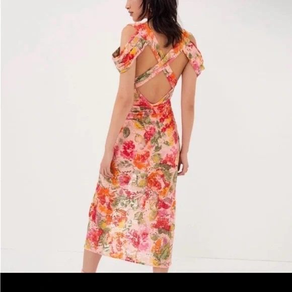 NWT For Love & Lemons Beth Midi Dress - Picture 3 of 7